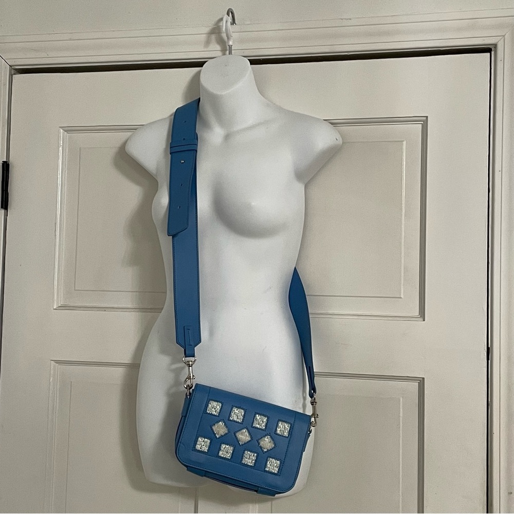 Floriane Studio‎ Loumi Sky Blue Leather Bag NEW